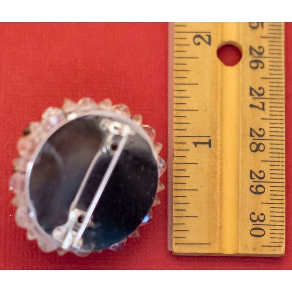 Vintage Floral Rhinestones Sparkle Brooch - F40 - Picture 2 of 2